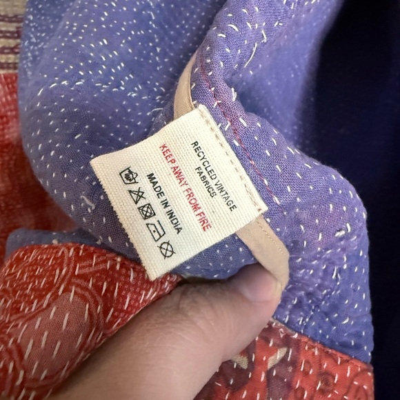 NWT Circa 26 By Skippy Cotton patchwork oversized quilted boho open front jacket - Picture 5 of 10